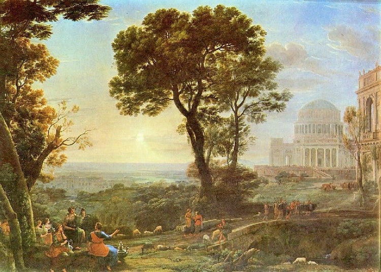 View Of Delphi With A Sacrificial Procession by Claude Lorrain (Gellée)