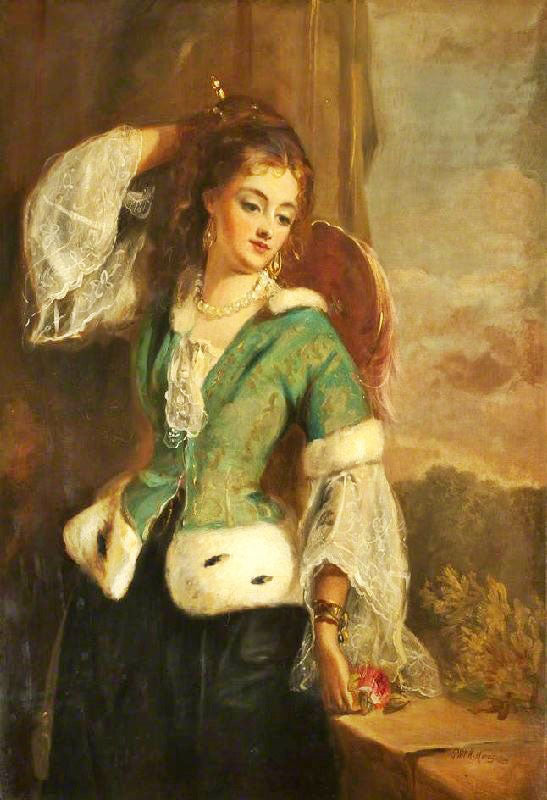 Portrait Of A Lady In A Green Jacket by Phillip Richard Morris