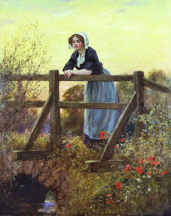 A Pensive Moment by Henry John Yeend King