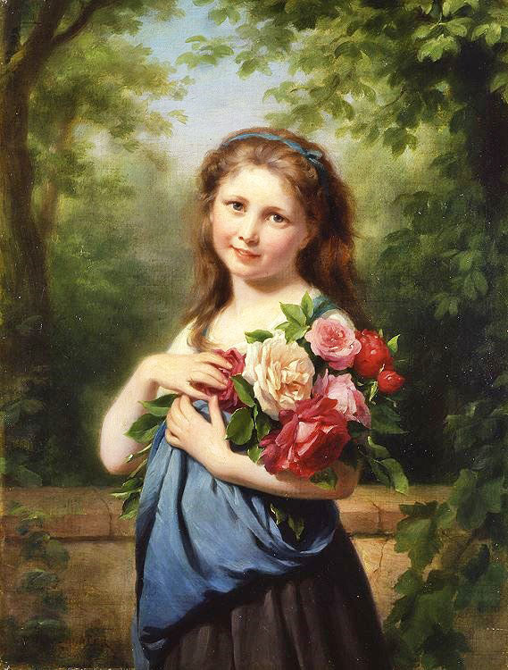 The Flower Gatherer by Fritz Zuber-Buhler