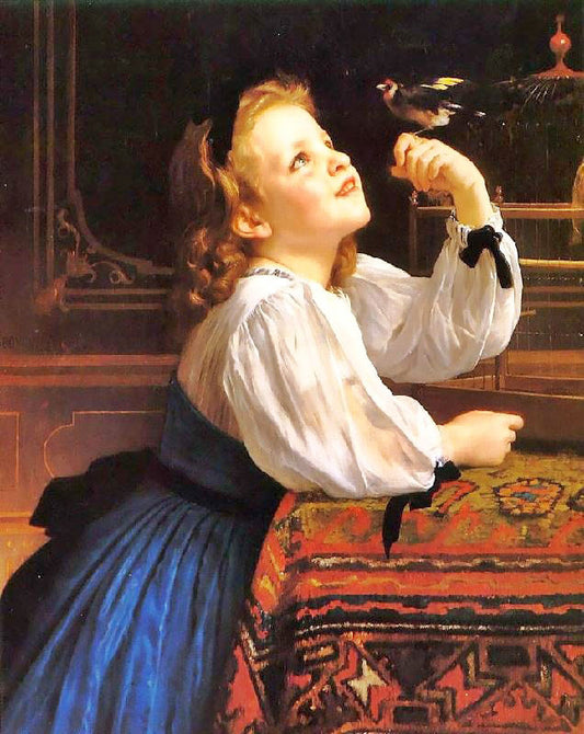 Child With Bird by William Bouguereau
