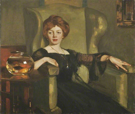 Lady With Goldfish by George Henry R.A. R.S.A. R.S.W.