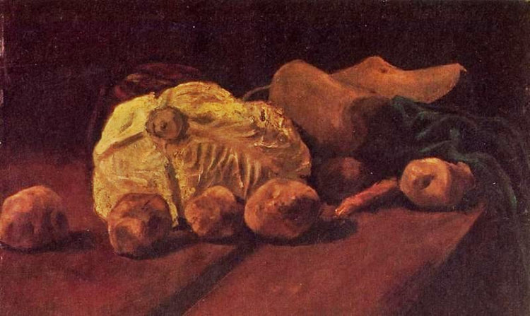 Still Life With Cabbage And Clogs by Vincent van Gogh