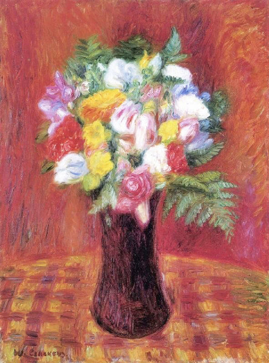 Bouquet In Purple Vase by William James Glackens