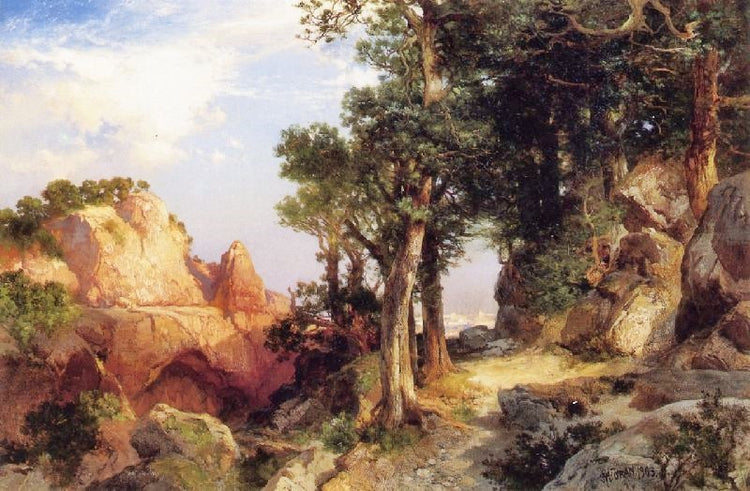 On The Berry Trail, Grand Canyon Of Arizona by Thomas Moran