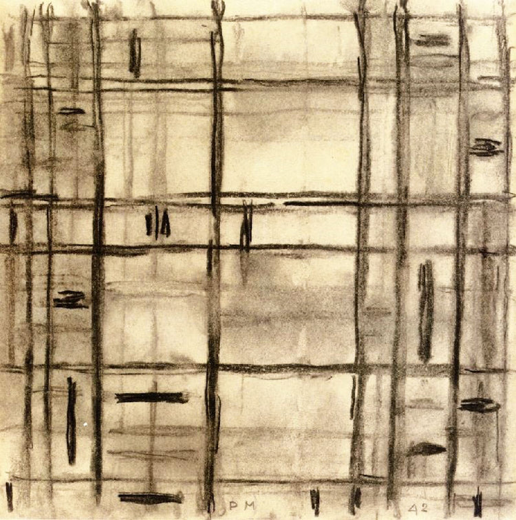 Study I For Broadway Boogie Woogie by Piet Mondrian