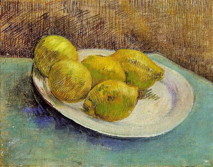Still Life With Lemons On A Plate by Vincent van Gogh