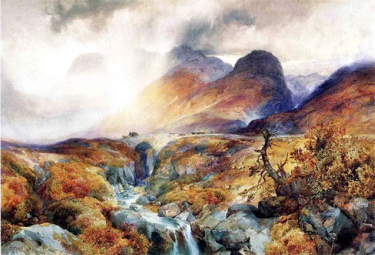 Pass At Glencoe, Scotland by Thomas Moran
