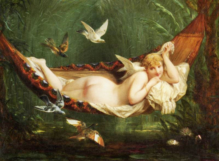 The Hammock by Henri Pierre Picou