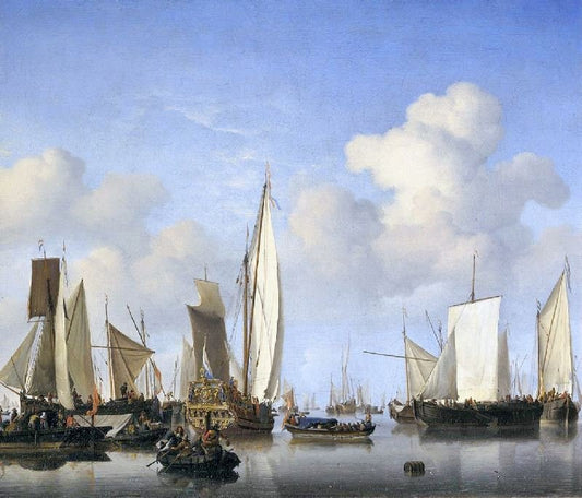 Ships In The Roads, 1658 by Willem van de Velde