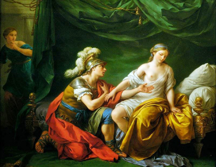 Alcibiade Kneeling Before His Mistress by Louis Jean François Lagrenée