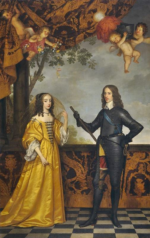 Willem Ii, Prince Of Orange, And His Wife Maria Stuart by Gerard van Honthorst