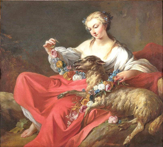 The Favorite Lamb by Jean-Baptiste Marie Pierre