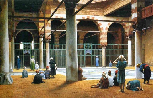 Interior Of A Mosque by Jean-Léon Gérôme
