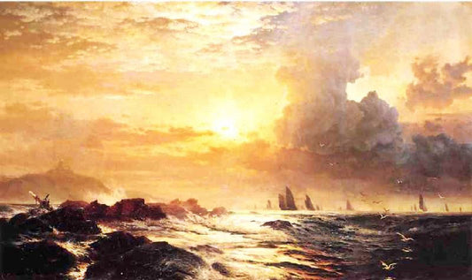 Ships At Sea, 1876 by Edward Moran