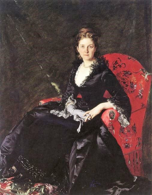 Portrait Of Mme N. M. Polovtsova by Alexandre Cabanel