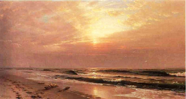 Seascape At Sunset by William Trost Richards