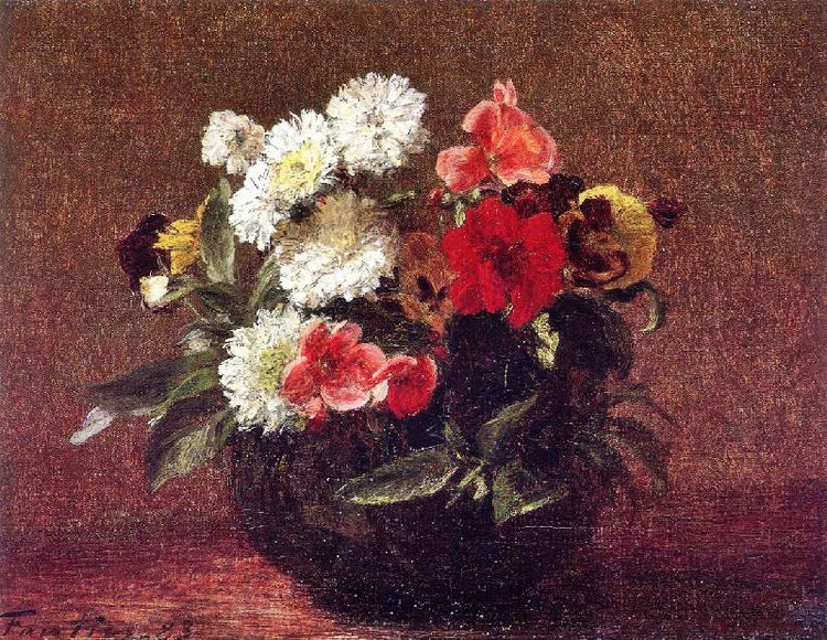 Flowers In A Clay Pot by Henri Fantin-Latour