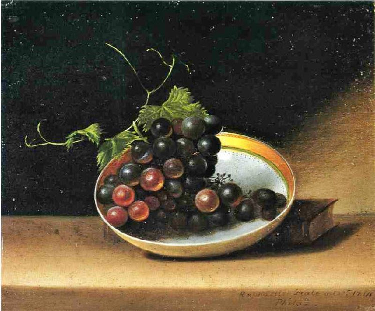Still Life With Grapes And Dish by Raphaelle Peale