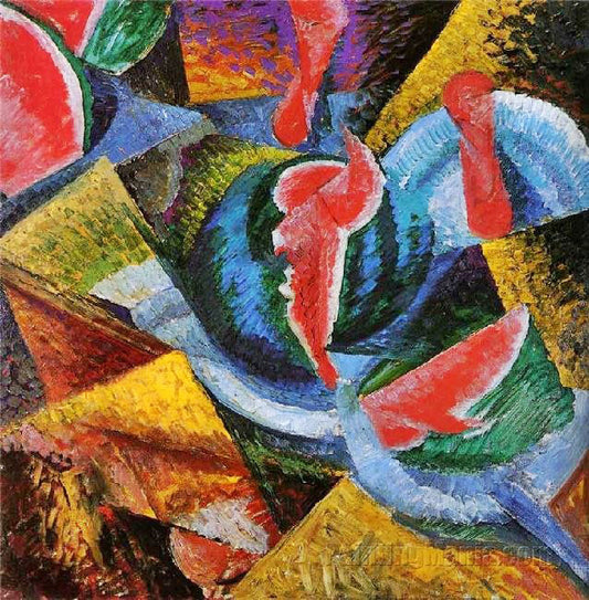 Still Life - Watermelon by Umberto Boccioni