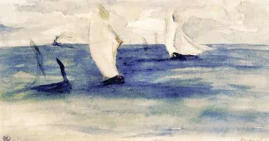 Seascape With Sailing Ships by Édouard Manet