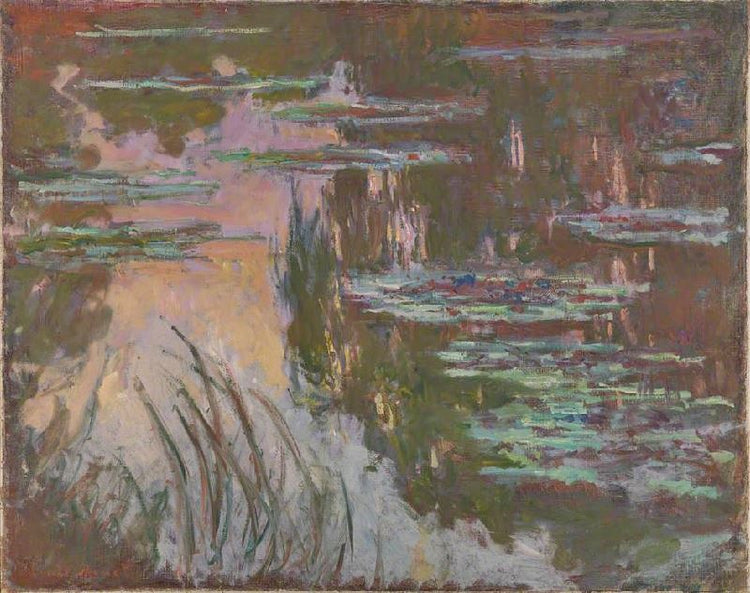 Water-Lilies, Setting Sun by Claude Oscar Monet