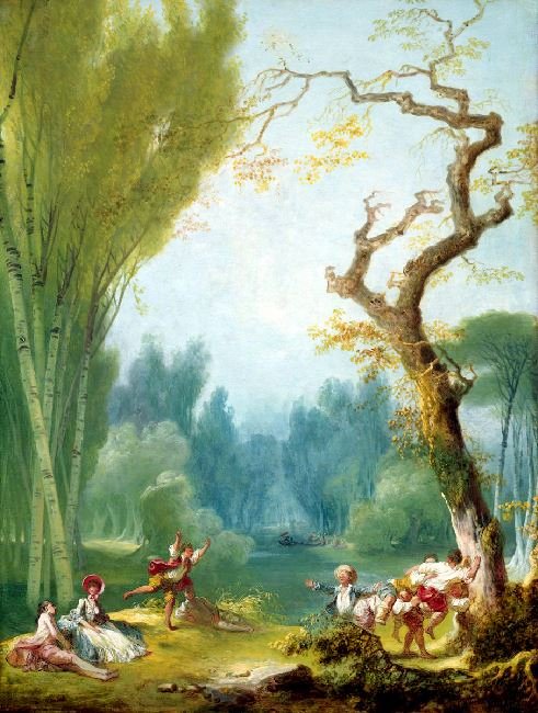 A Game Of Horse And Rider by Jean-Honore Fragonard