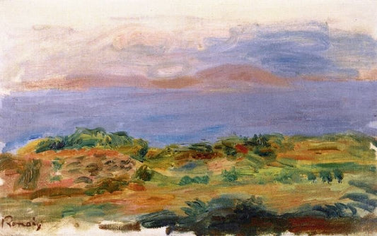 Green Cliff And Sea by Pierre Auguste Renoir