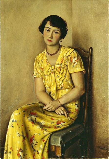 Young Girl In Yellow by François-Emile Barraud