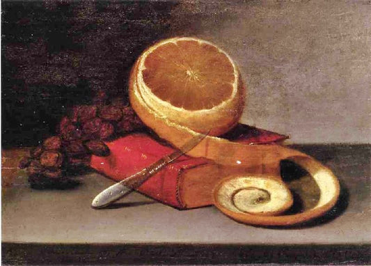 Orange And Book by Raphaelle Peale