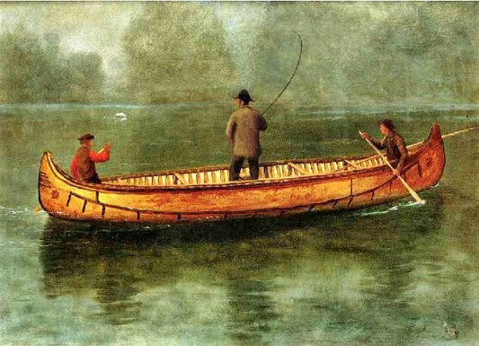 Fishing From A Canoe by Albert Bierstadt