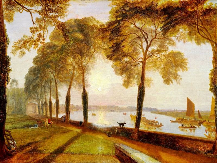 Mortlake Terrace, The Seat Of William Moffat, Summer’S Evening by Joseph Turner