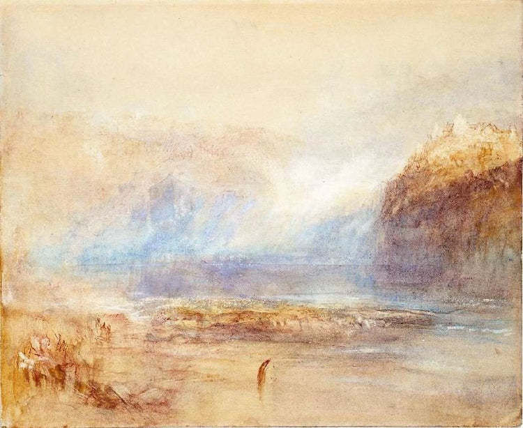 Falls Of The Rhine At Schaffhausen - Distant View by Joseph Turner