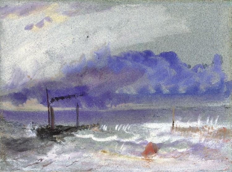 Off Yarmouth - A Steamship Off The Coast In Rough Weather by Joseph Turner