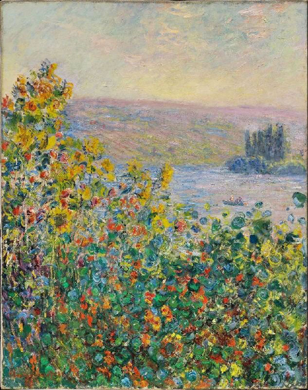 Flowerbeds At Vetheuil by Claude Oscar Monet