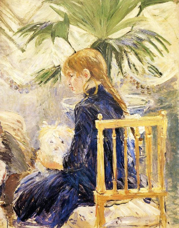 Girl With Dog by Berthe Morisot