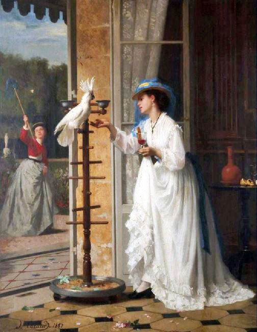 The Pet Cockatoo by Joseph Caraud