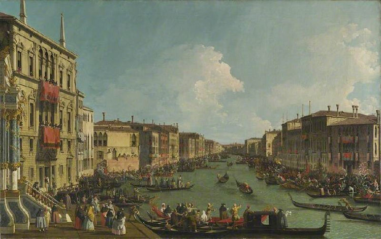 Venice: A Regatta On The Grand Canal 1735 by Canaletto