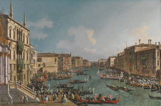 A Regatta On The Grand Canal by Canaletto