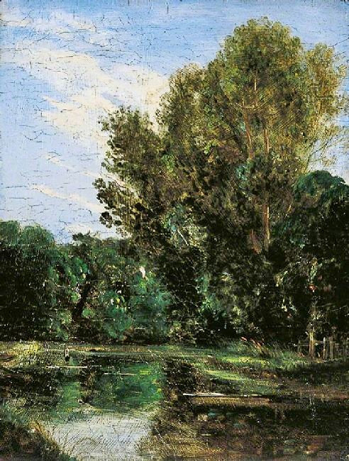 A Corner Of Hampstead Ponds, London by John Constable