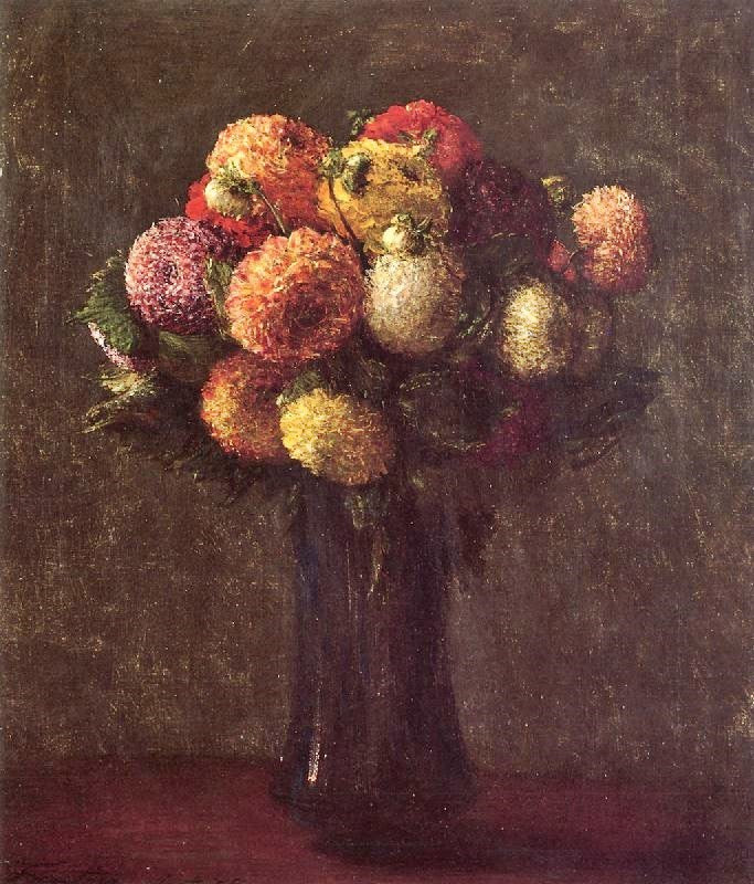 Dahlias Sombres by Henri Fantin-Latour