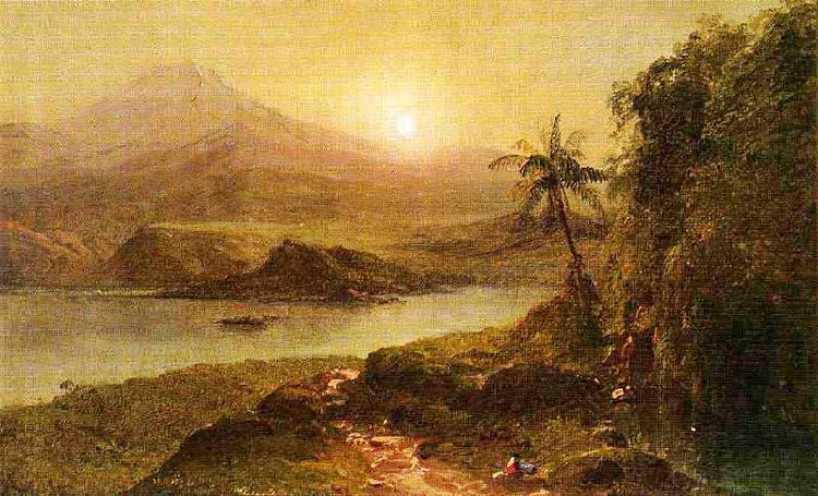 Mountain Landscape With River, Near Philadelphia by Frederic Edwin Church