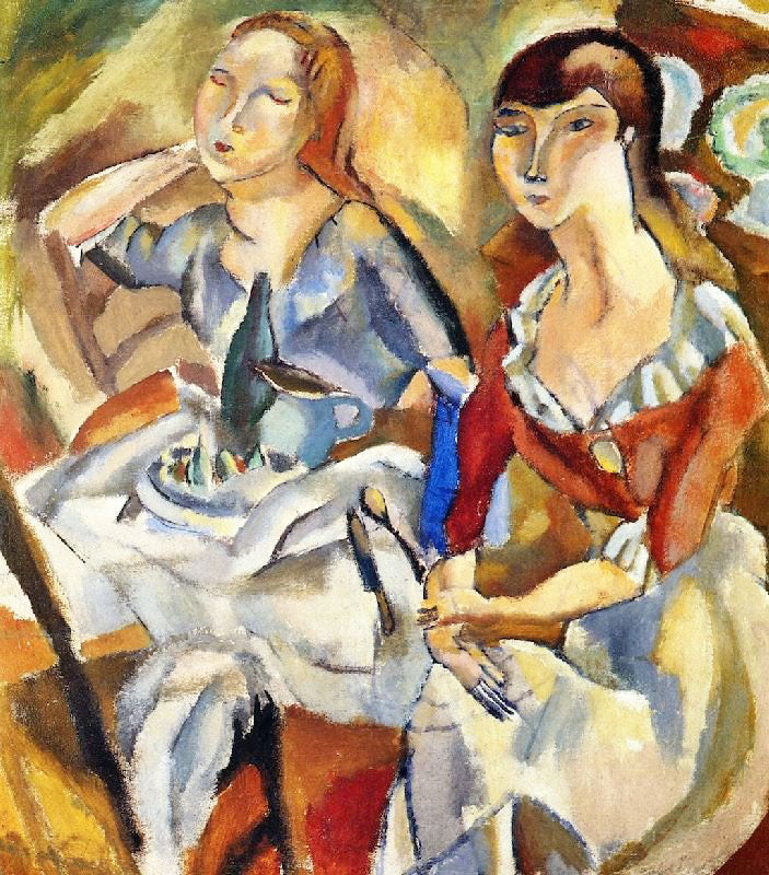 Girls At Table by Jules Pascin