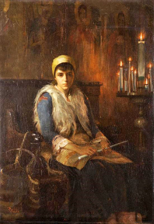 An Offertory Candle by Theodoros Ralli