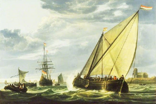 Shipping On The Maas, Dordrecht by Aelbert Cuyp