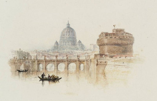 Rogers’S ’Italy’ - Castle Of St Angelo, Rome by Joseph Turner