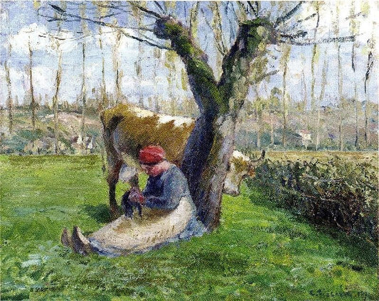 A Cowgirl Resting by Camille Pissarro