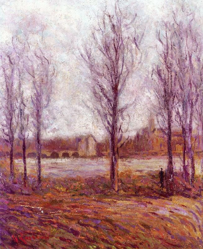 View Of The Bridge At Moret-Sur-Loing by Gustave Loiseau