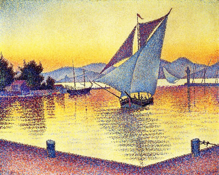 Saint-Tropez, The Port At Sunset by Paul Signac
