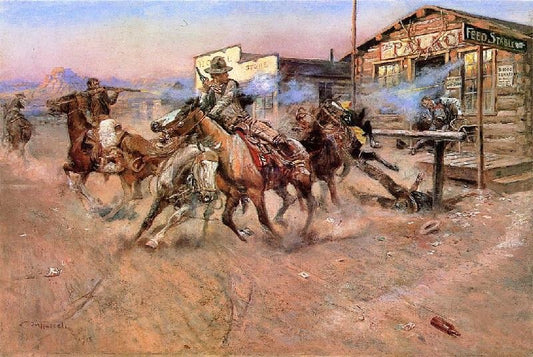 Smoke Of A .45 by Charles Marion Russell
